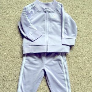 Lavender Adidas Baby Tracksuit